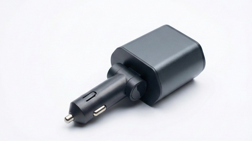 Premium Metallic 4 in 1 Car Charger with Adjustable Head & Fast Charging